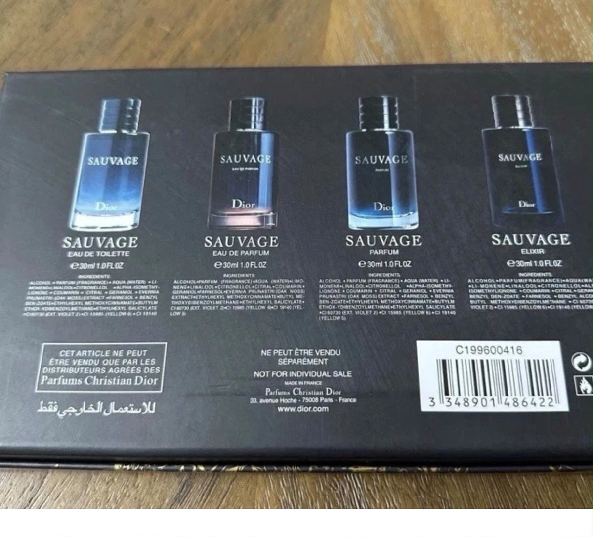 Dior Sauvage Travel Size Fragrance Gift Set – 4 x 30ml Spray Bottles