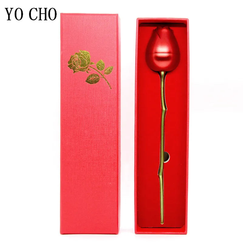 Creative Love Heart Necklace Set with Rose Simulation Flower St Valentin Jewelry Box Birthday Gift for Girlfriend