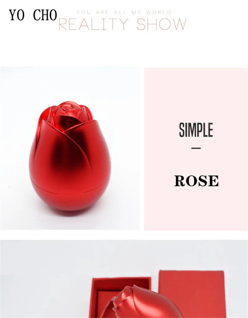 Creative Love Heart Necklace Set with Rose Simulation Flower St Valentin Jewelry Box Birthday Gift for Girlfriend