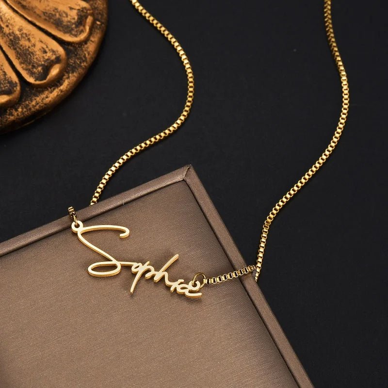 365 Custom Name Necklace Multiple Style Chains Stainless Steel Personalized Charming Choker For Women Girls Trendy Jewelry Gifts