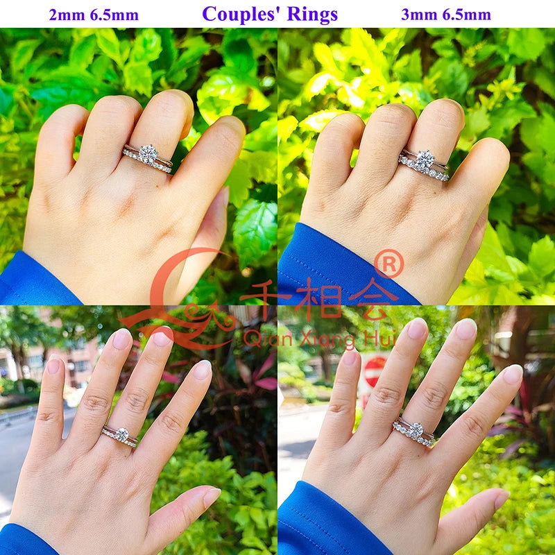 0.1ct 3mm or 2mm round D vvs moissanite full Eternity Band ring 925 Sterling Silver Jewelry women Engagement gift party dating
