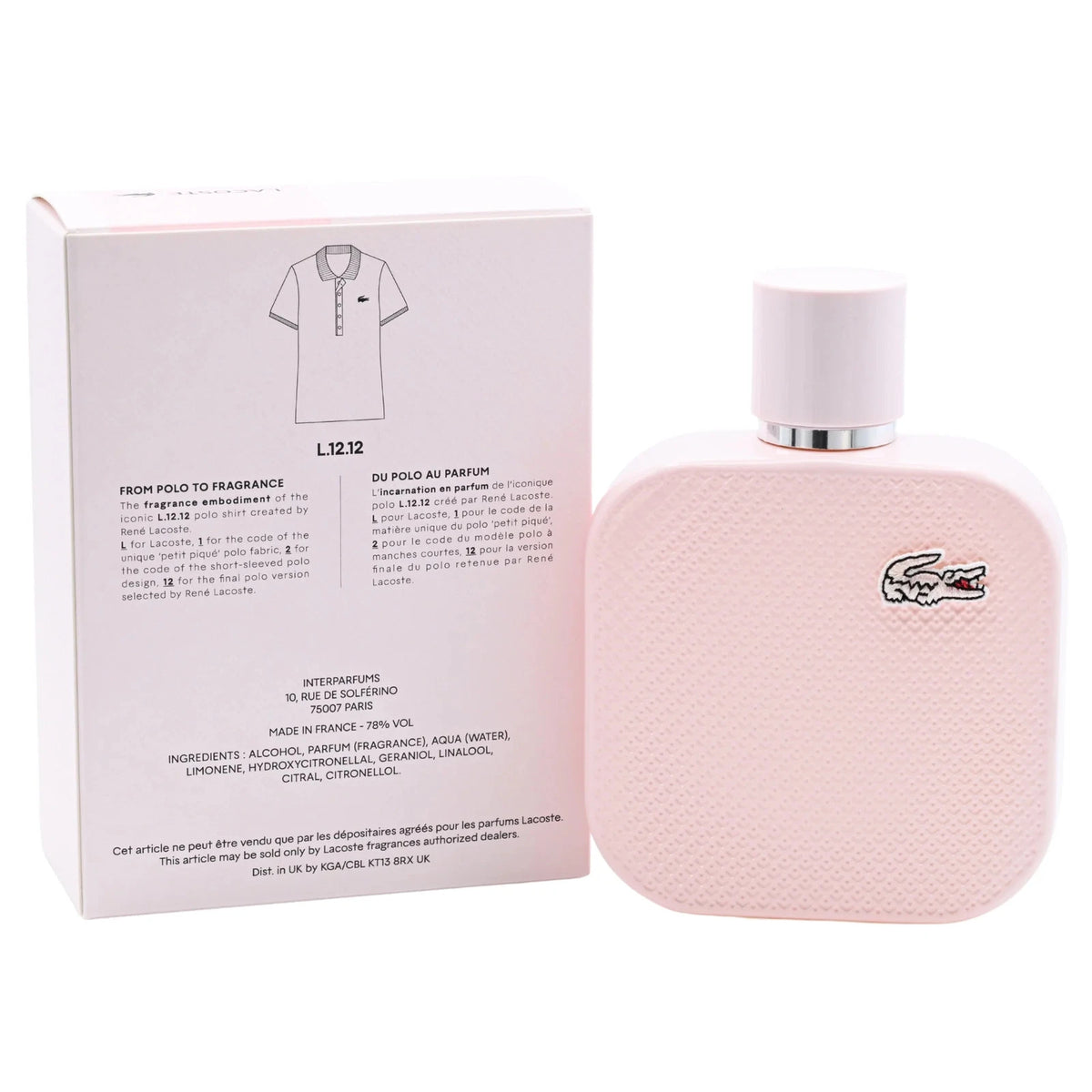 Lacoste L.12.12 Rose Eau de Parfum for Women – Floral Fruity Fragrance