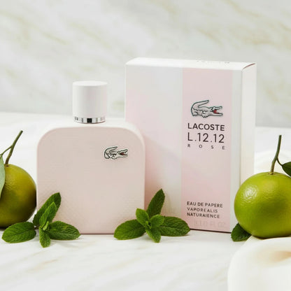 Lacoste L.12.12 Rose Eau de Parfum for Women – Floral Fruity Fragrance