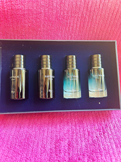 Sauvage & Golden Fragrance Set – 8 Mini Perfume Bottles, 30ml Each