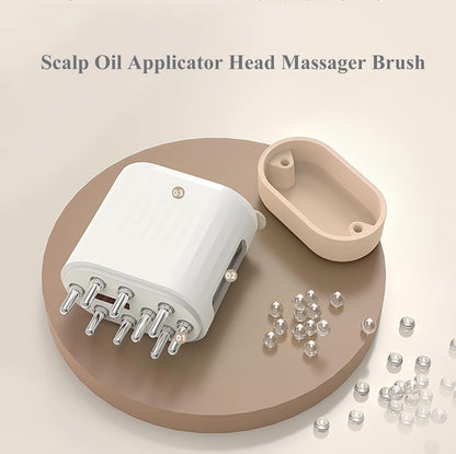 Electric Hair Oil Applicator and Scalp Massager 2 in 1, Opossum Hair Oil Applicator, Scalp Massager Hair Growth, Scalp Oil Applicator Head Massager Brush for Salon Care
