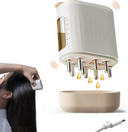 Electric Hair Oil Applicator and Scalp Massager 2 in 1, Opossum Hair Oil Applicator, Scalp Massager Hair Growth, Scalp Oil Applicator Head Massager Brush for Salon Care