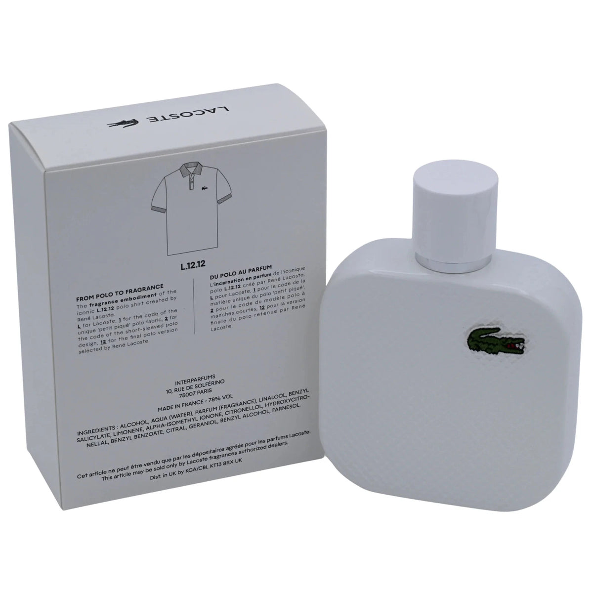 Lacoste L.12.12 Blanc Eau Intense Eau de Toilette for Men 100ml