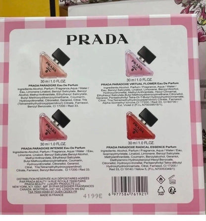 Prada Paradoxe Mini Perfume Gift Set 4 x 30ml – Floral Amber Fragrance Collection