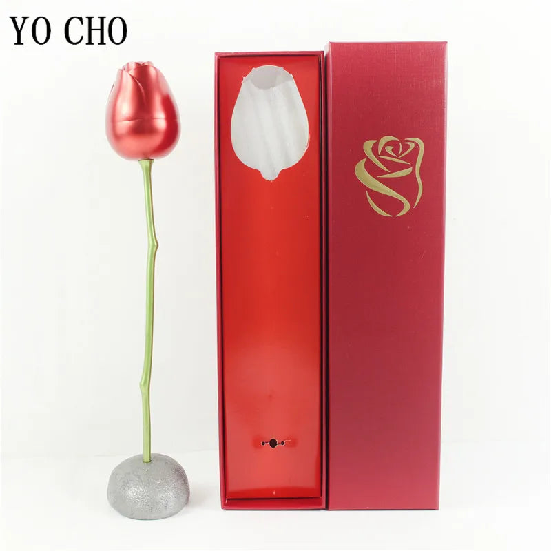 Creative Love Heart Necklace Set with Rose Simulation Flower  St Valentin Jewelry Box  Birthday Gift for Girlfriend