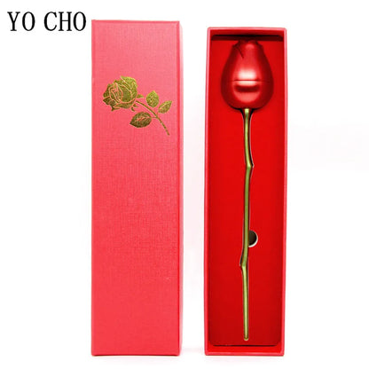 Creative Love Heart Necklace Set with Rose Simulation Flower  St Valentin Jewelry Box  Birthday Gift for Girlfriend