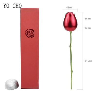 Creative Love Heart Necklace Set with Rose Simulation Flower  St Valentin Jewelry Box  Birthday Gift for Girlfriend