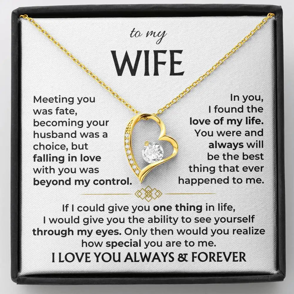 To My Wife Stainless Steel Necklace Valentine's Day Gift Love Heart Pendant Christmas Gifts Women Girl 2025 Fashion Jewelry