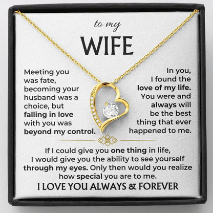 To My Wife Stainless Steel Necklace Valentine's Day Gift Love Heart Pendant Christmas Gifts Women Girl 2025 Fashion Jewelry