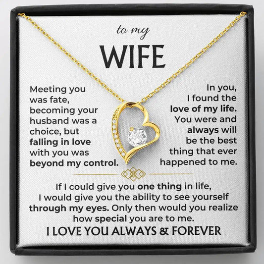 To My Wife Stainless Steel Necklace Valentine's Day Gift Love Heart Pendant Christmas Gifts Women Girl 2025 Fashion Jewelry