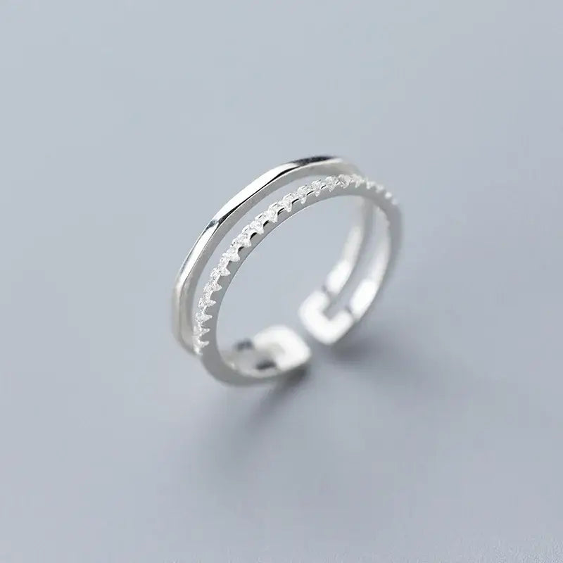 925 Sterling Silver Rings for Women Men Couple - Elegant showcased in a stylish and modern design.