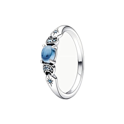 HOT 925 Sterling Silver All Princess Series Tiana Tiara,Aladdin Jasmine, Rapunzel Tiara Ring Women Finger Ring For Party Jewelry