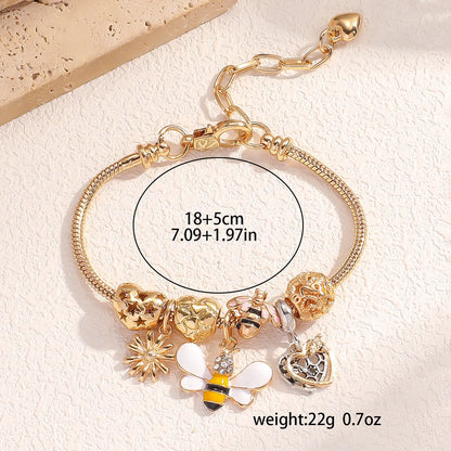 1PC Fashion Women's Stainless Steel Multi Element Accessory Pan Family Bracelet Suitable for Daily Wear, Party and Festival Gift