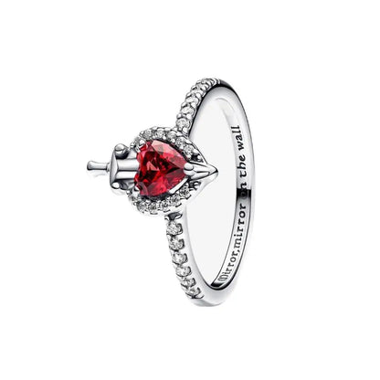 HOT 925 Sterling Silver All Princess Series Tiana Tiara,Aladdin Jasmine, Rapunzel Tiara Ring Women Finger Ring For Party Jewelry