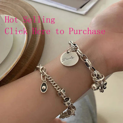 VENTFILLE 925 Sterling Silver Rings INS Fashion Hip Hop Vintage Couples Hollow Lines Punk Thai Silver Party Adjustable  Jewelry