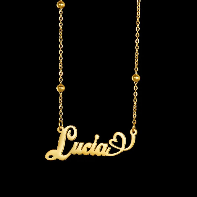 365 Custom Name Necklace Multiple Style Chains Stainless Steel Personalized Charming Choker For Women Girls Trendy Jewelry Gifts
