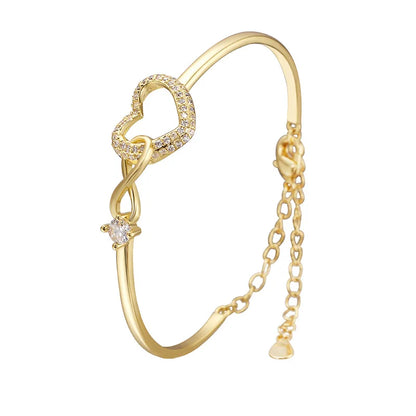 Spanish To My Daughter Infinite Symbol Hollow Heart Bracelet With Gift Box For Daughter's Birthday Party Adult Gifts