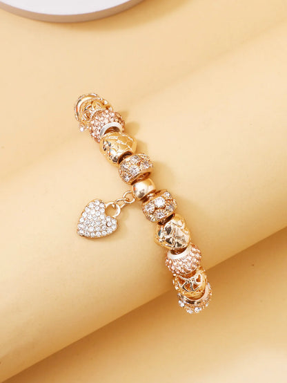 1PC Fashion Women's Stainless Steel Multi Element Accessory Pan Family Bracelet Suitable for Daily Wear, Party and Festival Gift