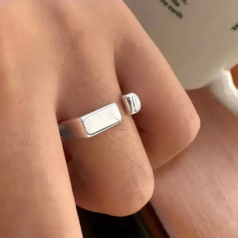 Mewanry Lines Crossed Geometric Rings For Women Couples Minimalist Creative Personality Trendy Birthday Party Jewelry Gifts