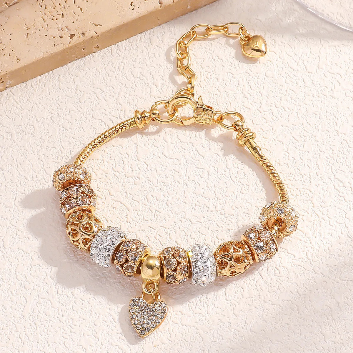 1PC Fashion Women's Stainless Steel Multi Element Accessory Pan Family Bracelet Suitable for Daily Wear, Party and Festival Gift