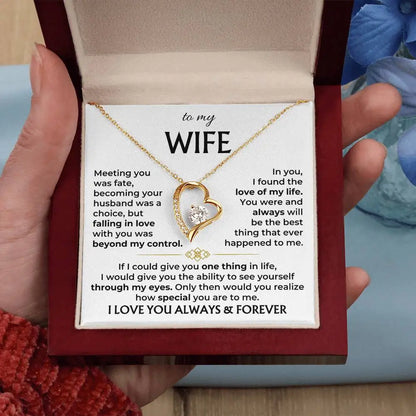 To My Wife Stainless Steel Necklace Valentine's Day Gift Love Heart Pendant Christmas Gifts Women Girl 2025 Fashion Jewelry