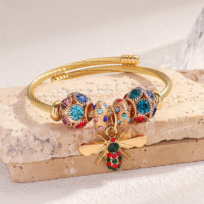 1PC Fashion Women's Stainless Steel Multi Element Accessory Pan Family Bracelet Suitable for Daily Wear, Party and Festival Gift