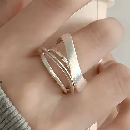 VENTFILLE 925 Sterling Silver Flower Lace Ring Korean Fashion Opening Inlaid CZ Adjustable Rings Valentine's Day Gift