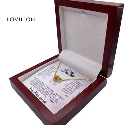 Portuguese Gift To Daughter Women Girl Chain Necklace Forever Love Double Heart Necklaces 2024 Fashion Jewelry With Led Box