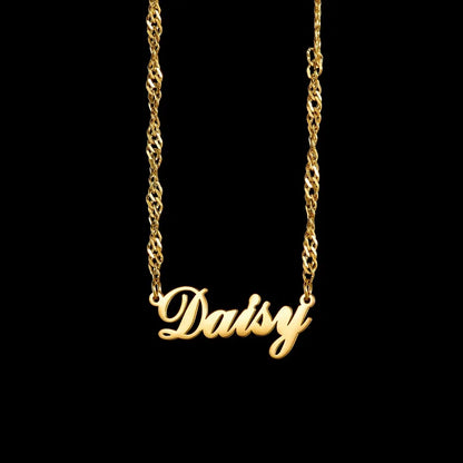 365 Custom Name Necklace Multiple Style Chains Stainless Steel Personalized Charming Choker For Women Girls Trendy Jewelry Gifts