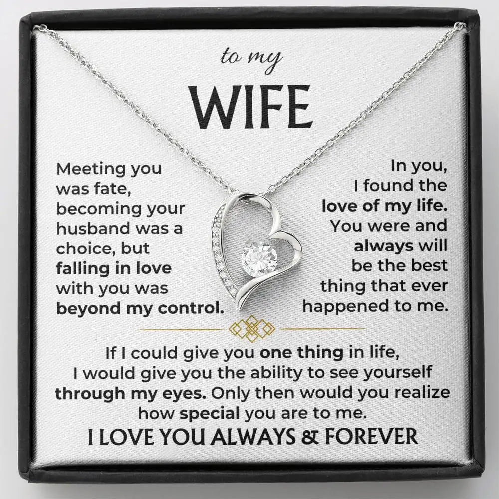 To My Wife Stainless Steel Necklace Valentine's Day Gift Love Heart Pendant Christmas Gifts Women Girl 2025 Fashion Jewelry