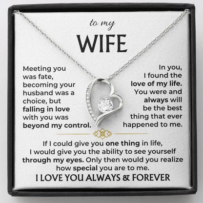 To My Wife Stainless Steel Necklace Valentine's Day Gift Love Heart Pendant Christmas Gifts Women Girl 2025 Fashion Jewelry