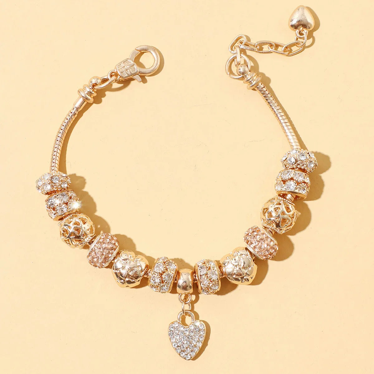 1PC Fashion Women's Stainless Steel Multi Element Accessory Pan Family Bracelet Suitable for Daily Wear, Party and Festival Gift