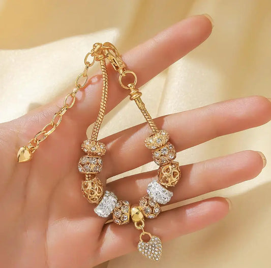 1PC Women's Fashion Pan Family Multi Element Beaded Bracelet Jewelry Accessories Suitable for Date, Party, Festival Gifts