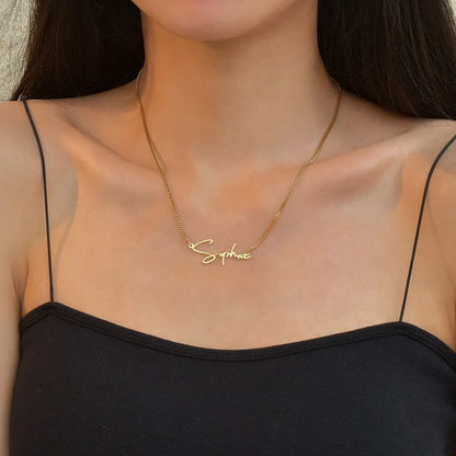 365 Custom Name Necklace Multiple Style Chains Stainless Steel Personalized Charming Choker For Women Girls Trendy Jewelry Gifts