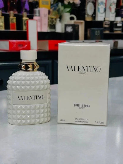 Valentino Born in Roma Uomo Ivory Eau de Toilette 100ml – Bergamot & Smoky Woody Fragrance