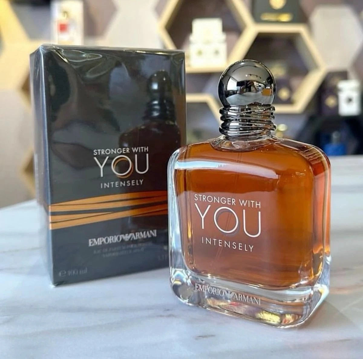 Emporio Armani Stronger With You Intensely Eau de Parfum 100ml for Men – Warm Spicy Amber Fragrance