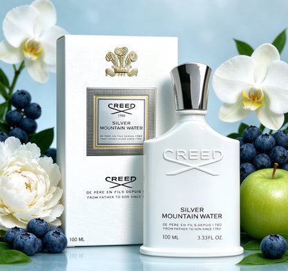 Creed Silver Mountain Water Eau de Parfum 100ml – Fresh Citrus Green Tea Fragrance for Men and Women