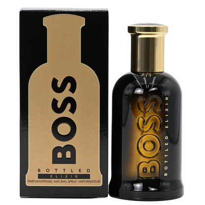 Hugo Boss BOSS Bottled Elixir Parfum Intense for Men – Rich Woody Amber Fragrance