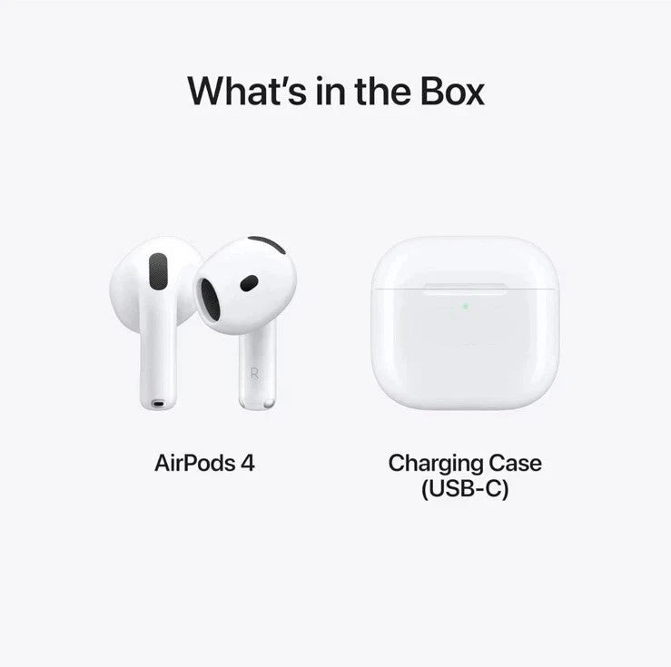 Apple AirPods 4 with Active Noise Cancellation (ANC) – Wireless Earbuds with USB-C Charging Case, White